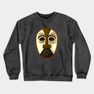 Ancient aboriginal black and white african mask design Crewneck Sweatshirt